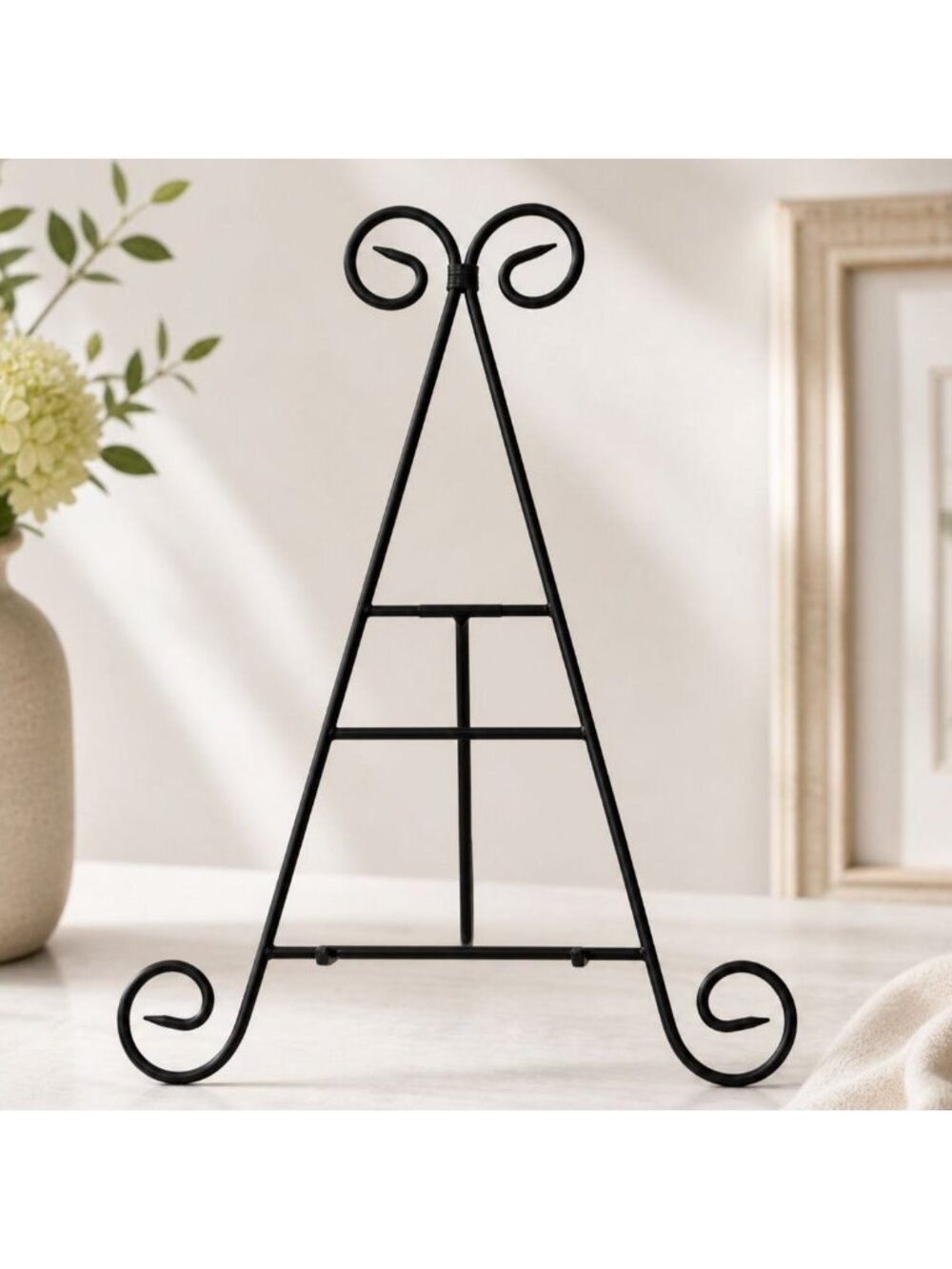 Black Iron Display Stand Easel 24in Decorative Holder Art Wedding Table Decor
